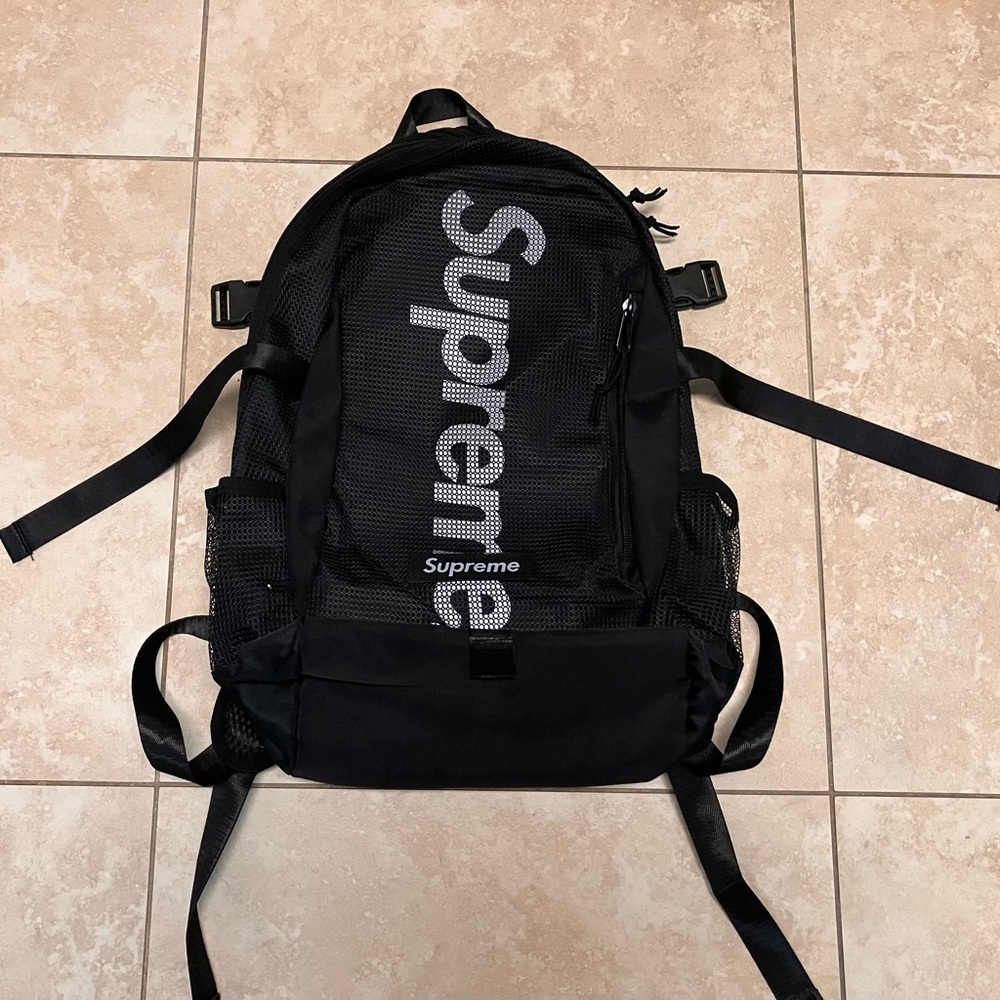 Supreme Black Mesh Backpack